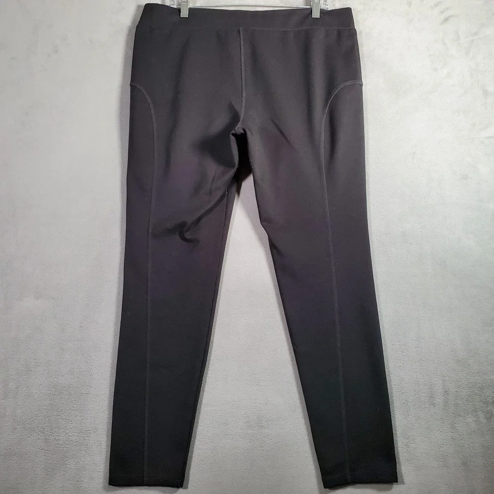 Michael Kors Pants Womens XL Black Pull On Stretch Slim Fit Minimal Classic - Picture 2 of 8